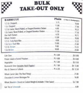 bulk take out menu clyde coopers bbq